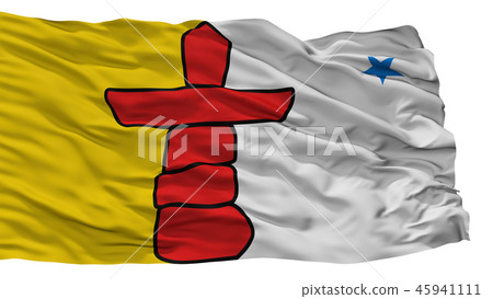 Nunavut City Flag, Canada, Isolated On White Nunavut City Flag, Canada, Isolated On White 45941111