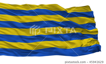 Diksmuide City Flag, Belgium, Isolated On White 45941629