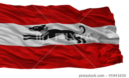Damme City Flag, Belgium, Isolated On White 45941630