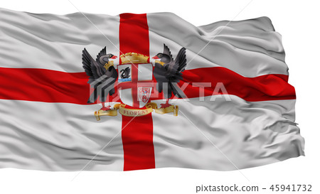 Perth City Flag, Australia, Isolated On White 45941732