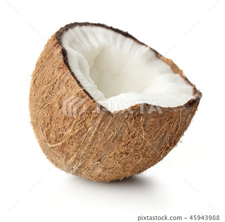 cracked coconut isolated cracked coconut isolated 45943988