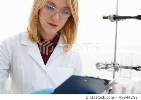 Female chemist in the laboratory of biological Female chemist in the laboratory of biological 45944252