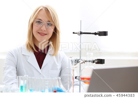 Smiling beautiful technician woman portrait 45944383