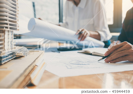 Image of engineer or architect partner meeting for working with Image of engineer or architect partner meeting for working with 45944459