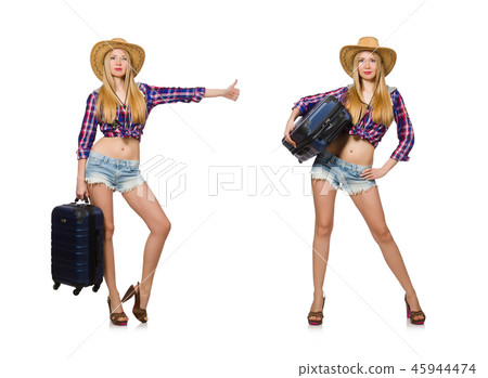 Travelling tourism concept isolated on white Travelling tourism concept isolated on white 45944474