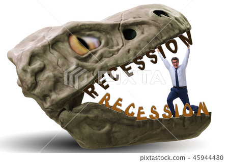 Businessman in crisis and recession concept Businessman in crisis and recession concept 45944480
