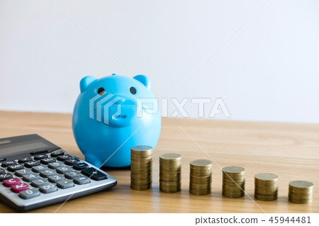 Saving money for future, Coin stacks for step up growing busines Saving money for future, Coin stacks for step up growing busines 45944481