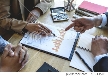 Professional Business partner discussing ideas plan and presenta 45944508