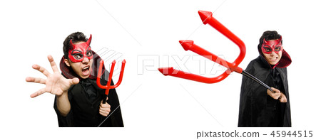 Funny devil isolated on the white background 45944515