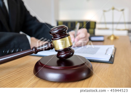 Legal law, advice and justice concept, male lawyer or notary wor Legal law, advice and justice concept, male lawyer or notary wor 45944523