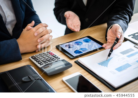 Business project team colleague working together at meeting and Business project team colleague working together at meeting and 45944555