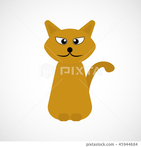 Orange cartoon cat, vector Orange cartoon cat, vector 45944684