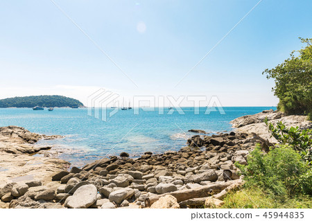View on Nai Harn bay beach beach at Rawai Phuket View on Nai Harn bay beach beach at Rawai Phuket 45944835