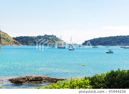 View on Nai Harn bay beach beach at Rawai Phuket View on Nai Harn bay beach beach at Rawai Phuket 45944836
