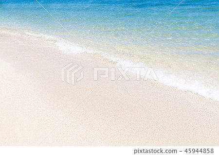 Perfect turquoise sea water with white sand Perfect turquoise sea water with white sand 45944858