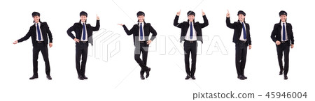 Funny pilot isolated on white 45946004