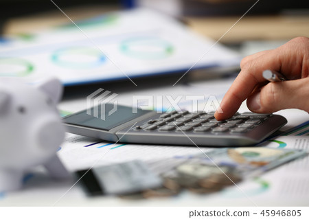 Male hand push key silver calculator is Male hand push key silver calculator is 45946805
