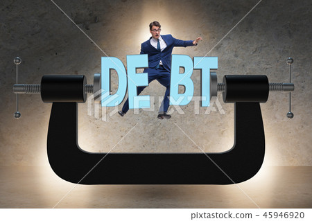 Business concept of debt and borrowing Business concept of debt and borrowing 45946920