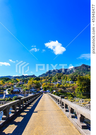 Kuramakei橋的秋天景色[Otsutsu Nakatsu City Honshumagkei] 45948477