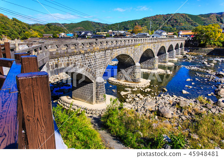 Kuramakei橋的秋天景色[Otsutsu Nakatsu City Honshumagkei] 45948481