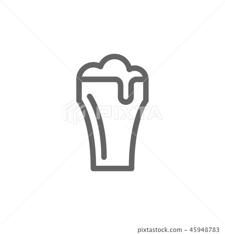 Simple Beer Glass Line Icon Symbol And Sign Stock Illustration