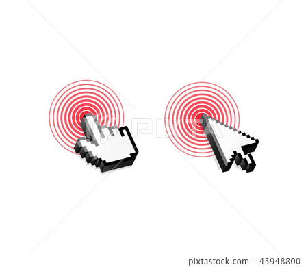mouse cursor click red circle 45948800
