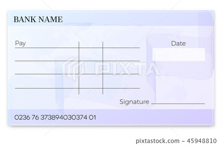 blank bank cheque 45948810