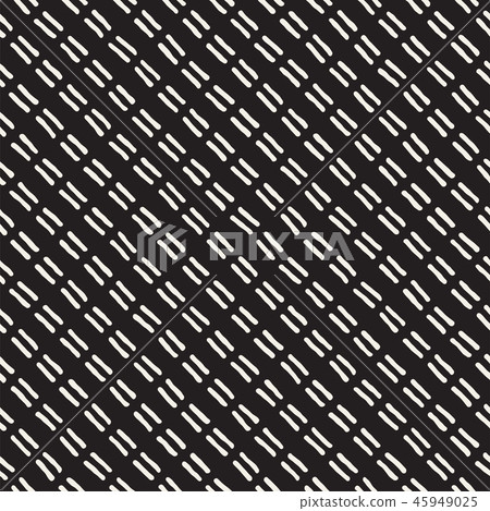 Hand drawn seamless pattern. Abstract geometric shapes background in black and white. Vector ethnic 45949025