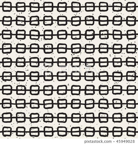 Hand drawn seamless pattern. Abstract geometric shapes background in black and white. Vector ethnic Hand drawn seamless pattern. Abstract geometric shapes background in black and white. Vector ethnic 45949028