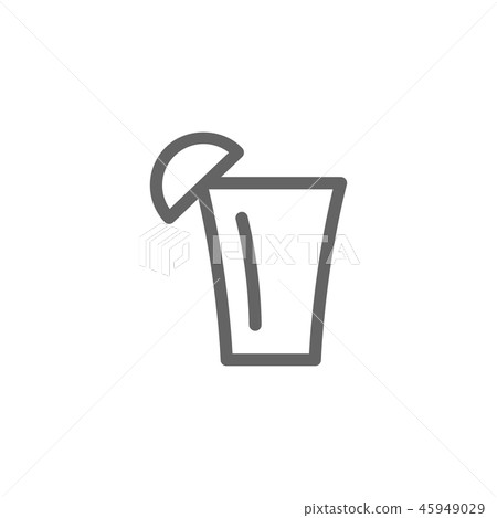 Simple tequila shot line icon. Symbol and sign illustration design. Isolated on white background Simple tequila shot line icon. Symbol and sign illustration design. Isolated on white background 45949029