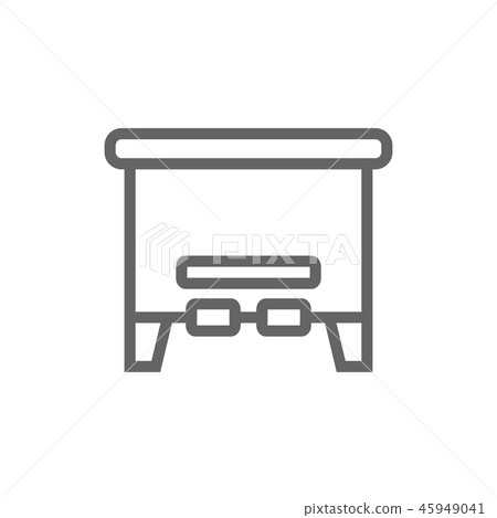 Simple beehive line icon. Symbol and sign illustration design. Isolated on white background Simple beehive line icon. Symbol and sign illustration design. Isolated on white background 45949041