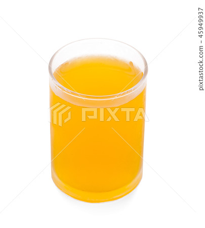Orange juice glass, isolated on white background Orange juice glass, isolated on white background 45949937