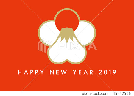 新年賀卡2019梅花梅山 新年賀卡2019梅花梅山 45952596