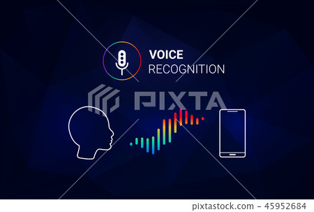 Personal assistant and voice recognition concept. 45952684