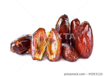 dried date on white background dried date on white background 45953110