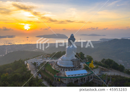 aerial photography Phuket big Buddha in sunrise aerial photography Phuket big Buddha in sunrise 45953283