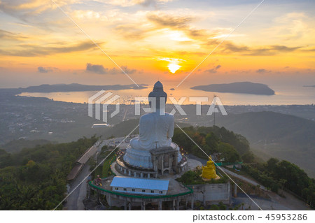 aerial photography Phuket big Buddha in sunrise aerial photography Phuket big Buddha in sunrise 45953286