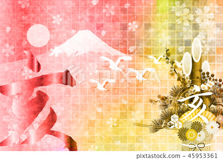 Mt. Fuji New Year's card background Mt. Fuji New Year's card background 45953361