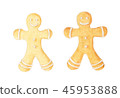 Analog picture Ginger man cookie hand drawn 45953888