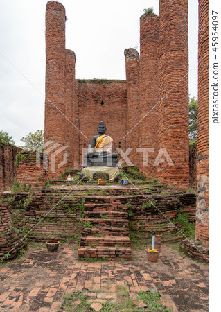 Ayutthaya仍然是Wat Tanmikalato的菩薩雕象 Ayutthaya仍然是Wat Tanmikalato的菩薩雕象 45954097