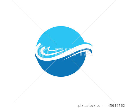 wave water logo beach blue wave water logo beach blue 45954562