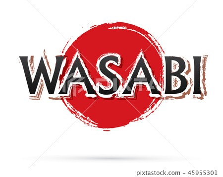 Wasabi text on grunge cycle vector 45955301