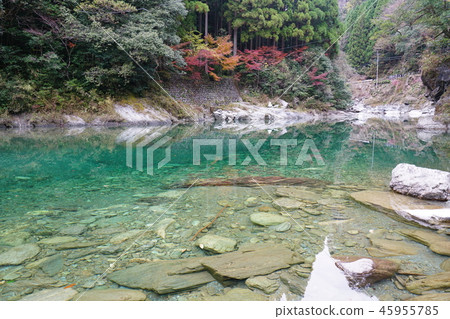 Yasui峽谷,Nii藍色,秋葉,清流,11月 Yasui峽谷,Nii藍色,秋葉,清流,11月 45955785