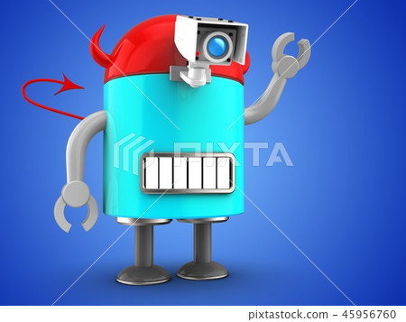 3d illustration of robot  45956760