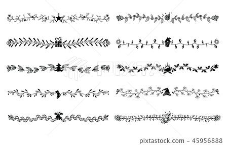Boarders and dividers decorative set vector Boarders and dividers decorative set vector 45956888