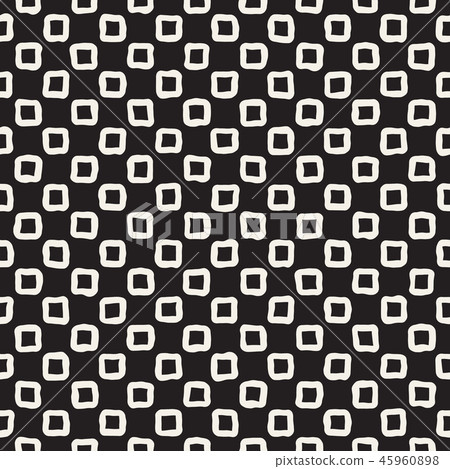Hand drawn seamless pattern. Abstract geometric shapes background in black and white. Vector style 45960898