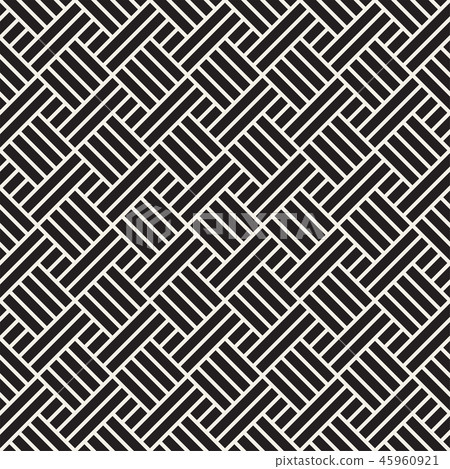 Abstract geometric pattern with stripes. Vector seamless background. Black and white lattice texture 45960921