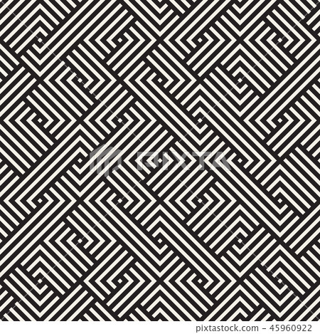 Vector seamless subtle lattice pattern. Modern stylish texture with monochrome trellis. Repeating 45960922