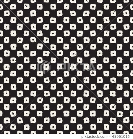 Hand drawn lines seamless grungy pattern. Abstract geometric repeating texture in black and white. Hand drawn lines seamless grungy pattern. Abstract geometric repeating texture in black and white. 45961015