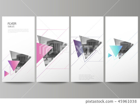 The minimalistic vector illustration of the editable layout of flyer, banner design templates 45961038